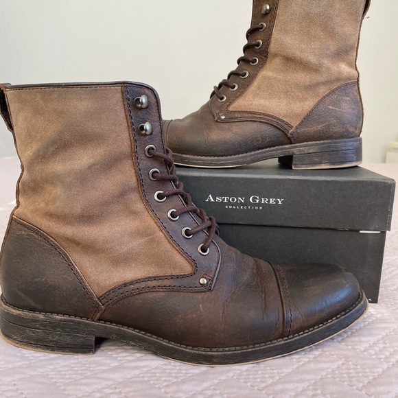 Brown Leather Boots Men’s Size 10 - Picture 2 of 12